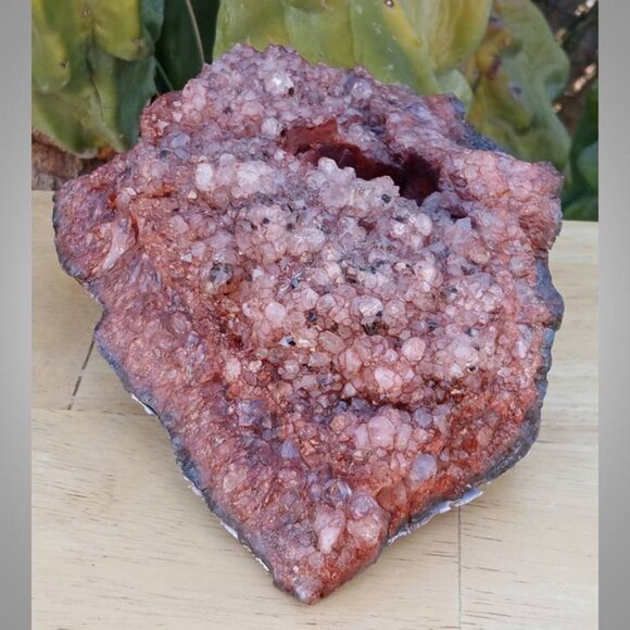 Crystal stone tea light candle holder - RED - Picture 6 of 8